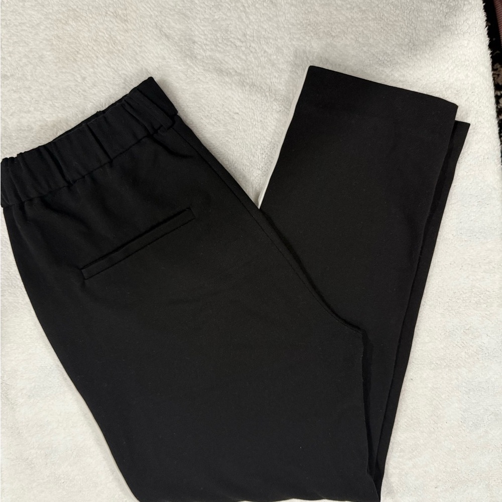 Zara Black Pants with White Stripes - Picture 4 of 12